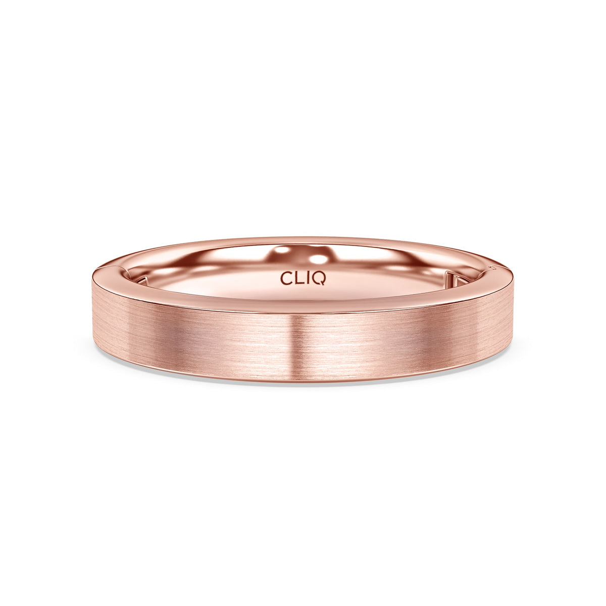 Flat Comfort Fit Band with Matte Finish, 4mm