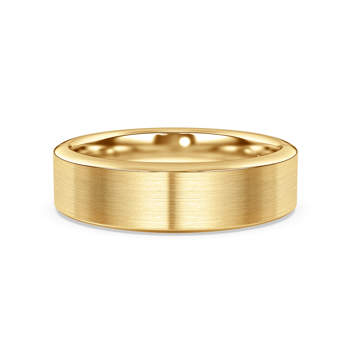 Flat Comfort Fit Band with Matte Finish, 6mm