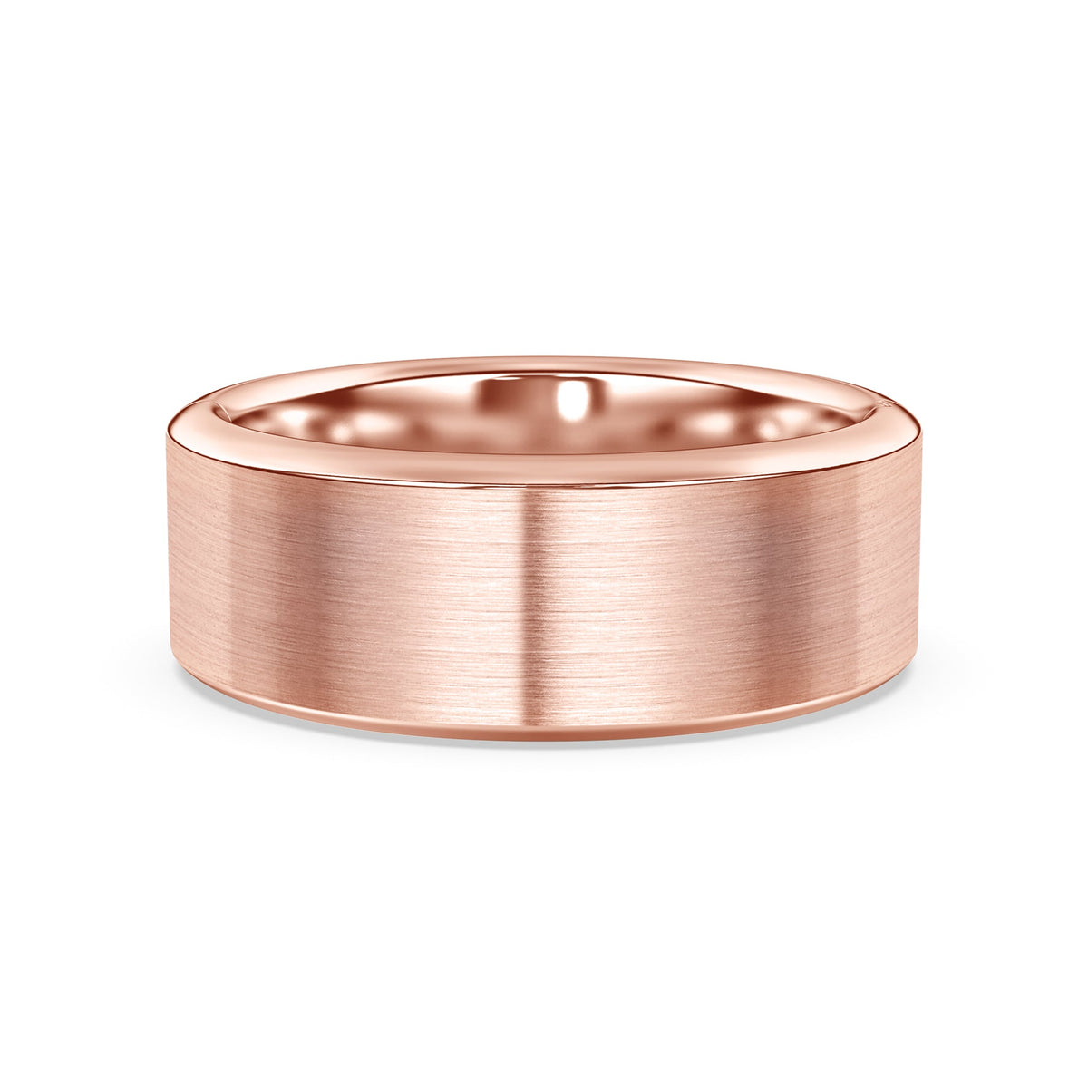 Flat Comfort Fit Band with Matte Finish, 8mm