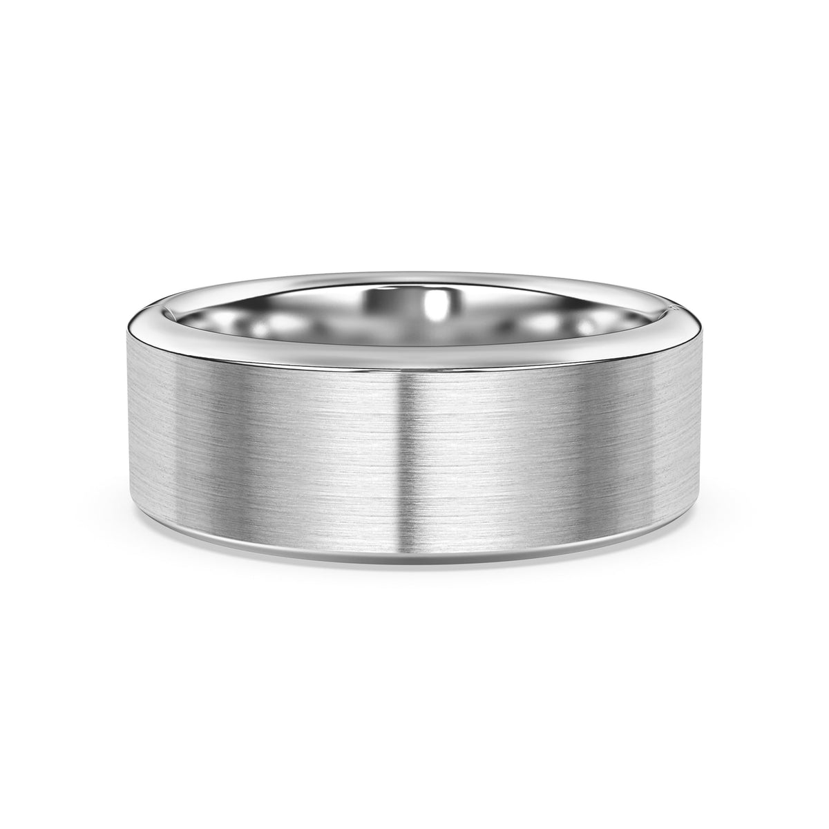 Flat Comfort Fit Band with Matte Finish, 8mm