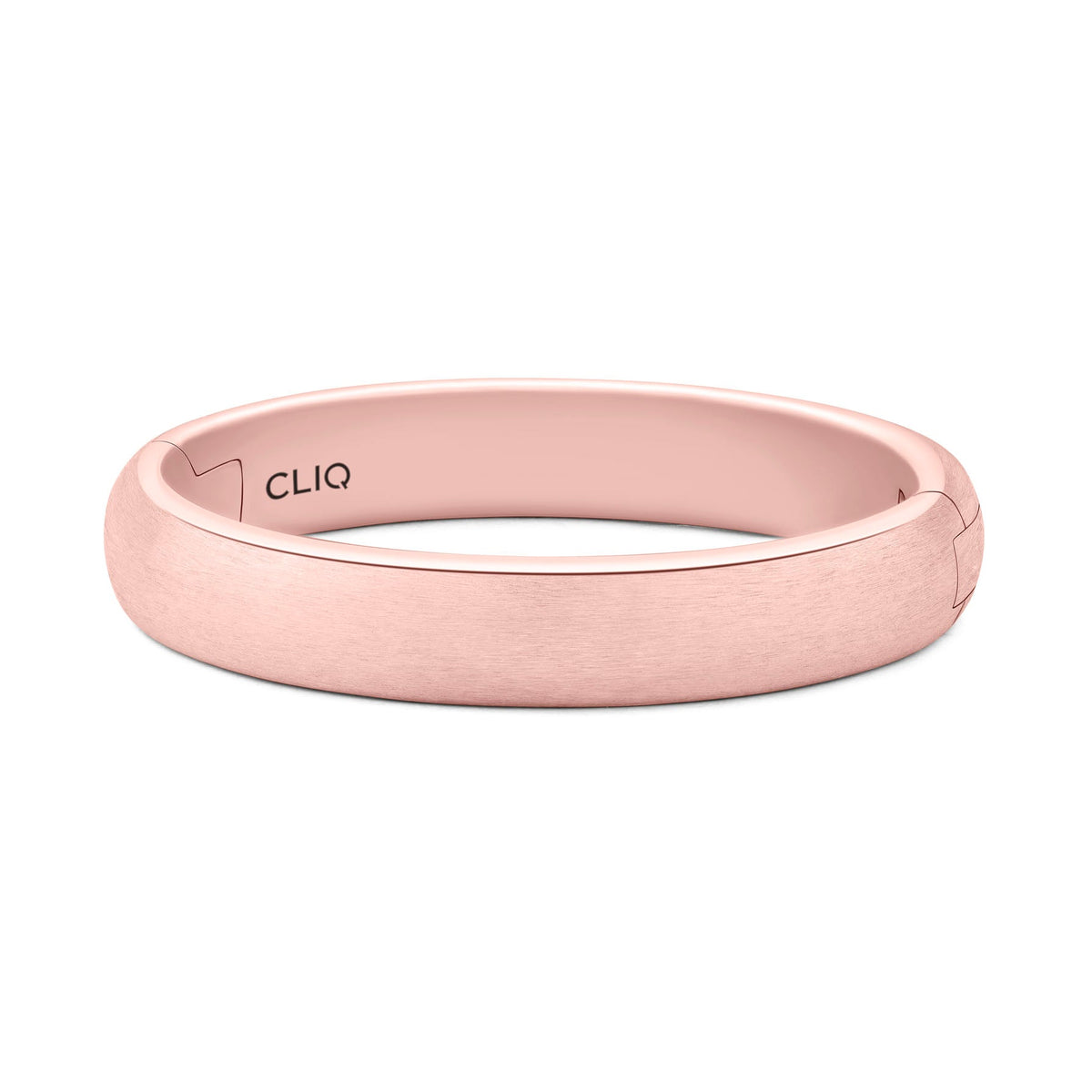 Rounded Comfort Fit Band with Matte Finish, 4mm