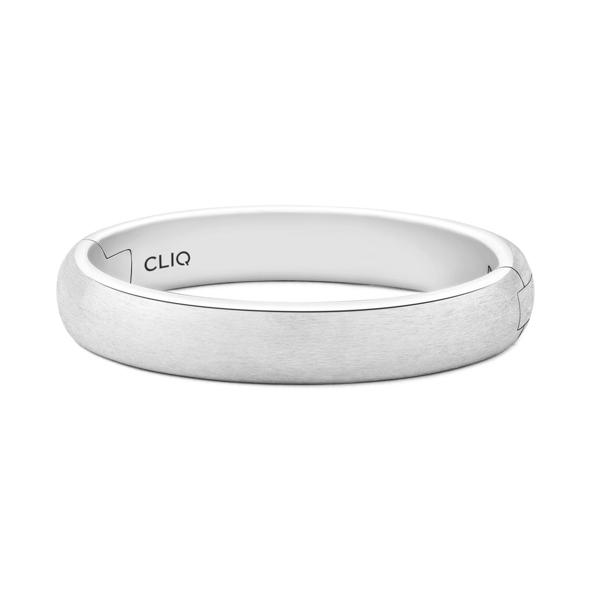 Rounded Comfort Fit Band with Matte Finish, 4mm