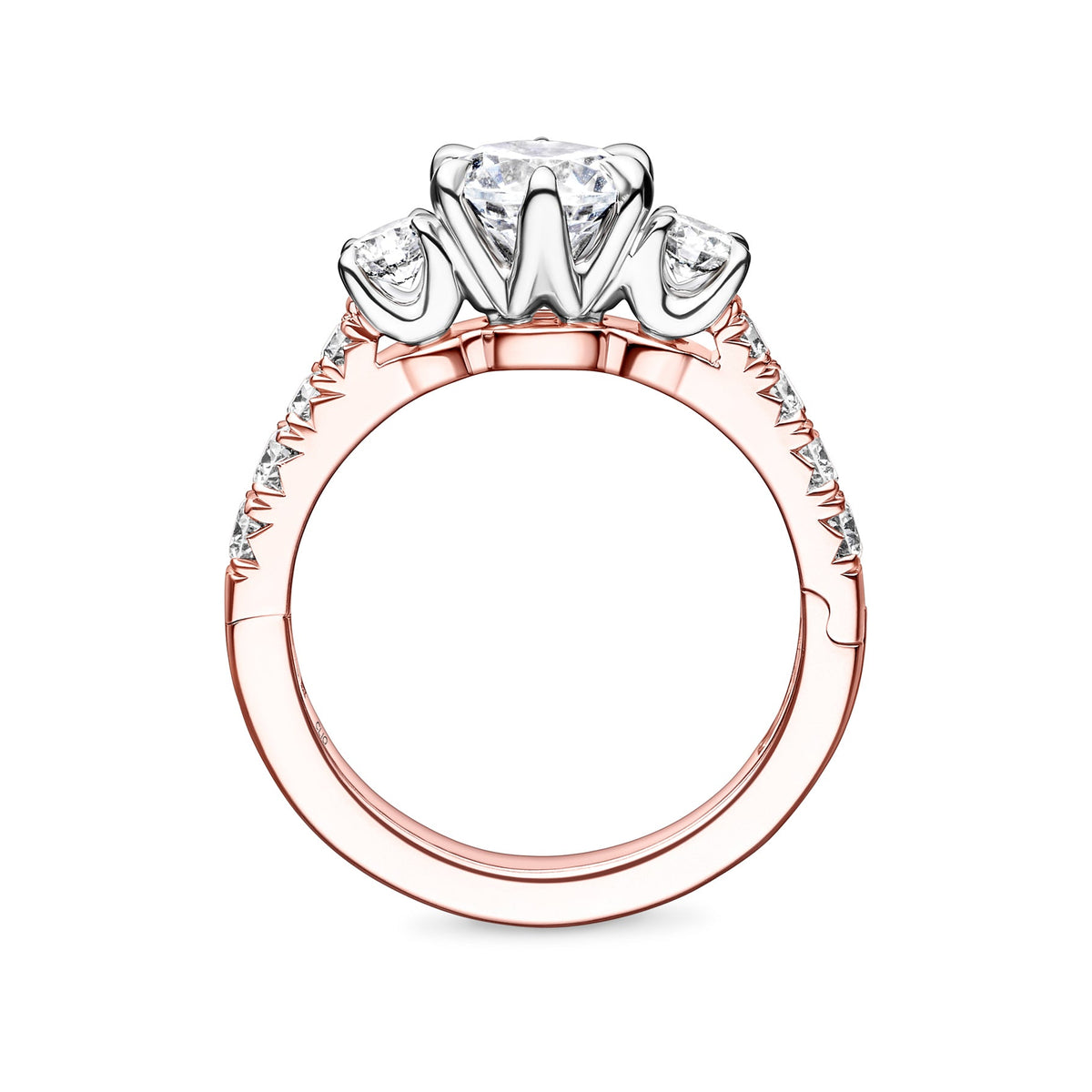 Devaraux Three Stone Diamond Engagement Ring