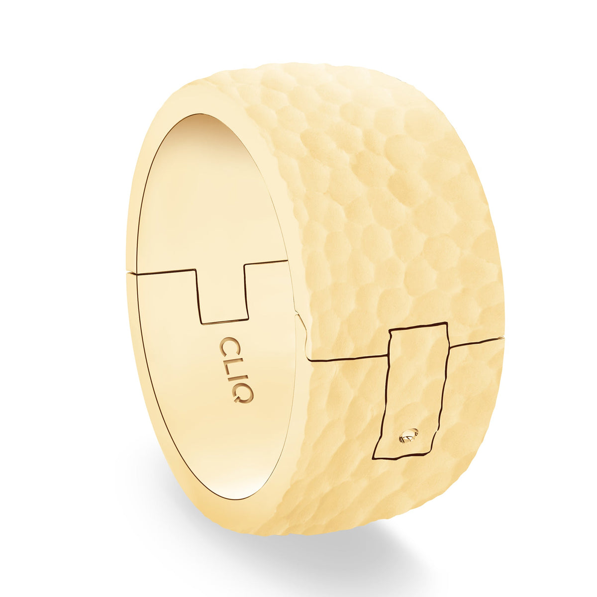 Classic Band with Hammered Finish, 10mm