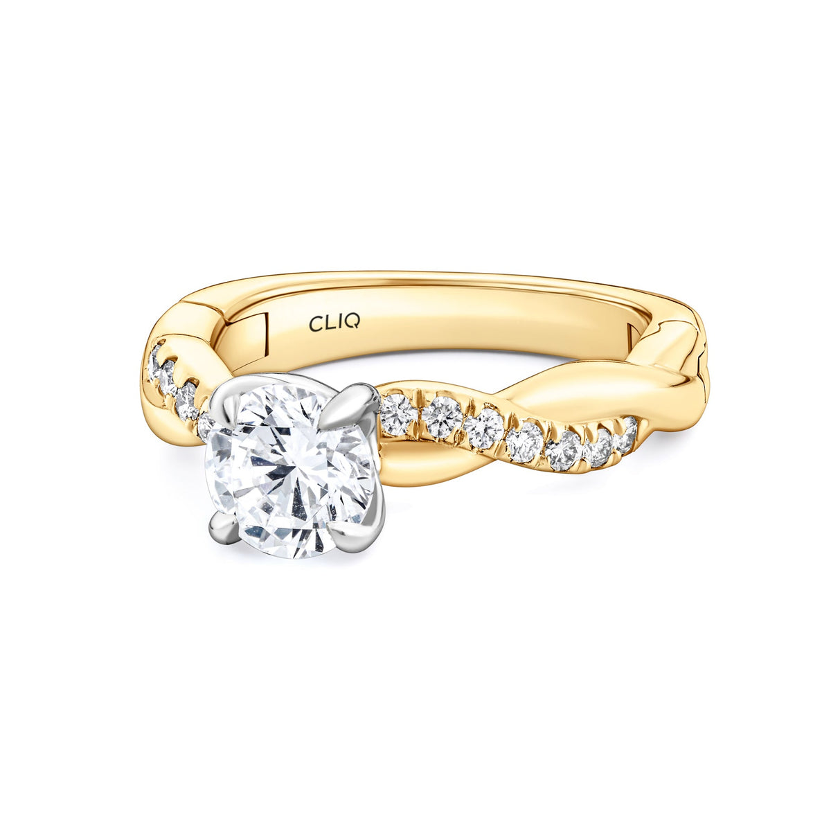 Ridley Solitaire Engagement Ring with Side Stones