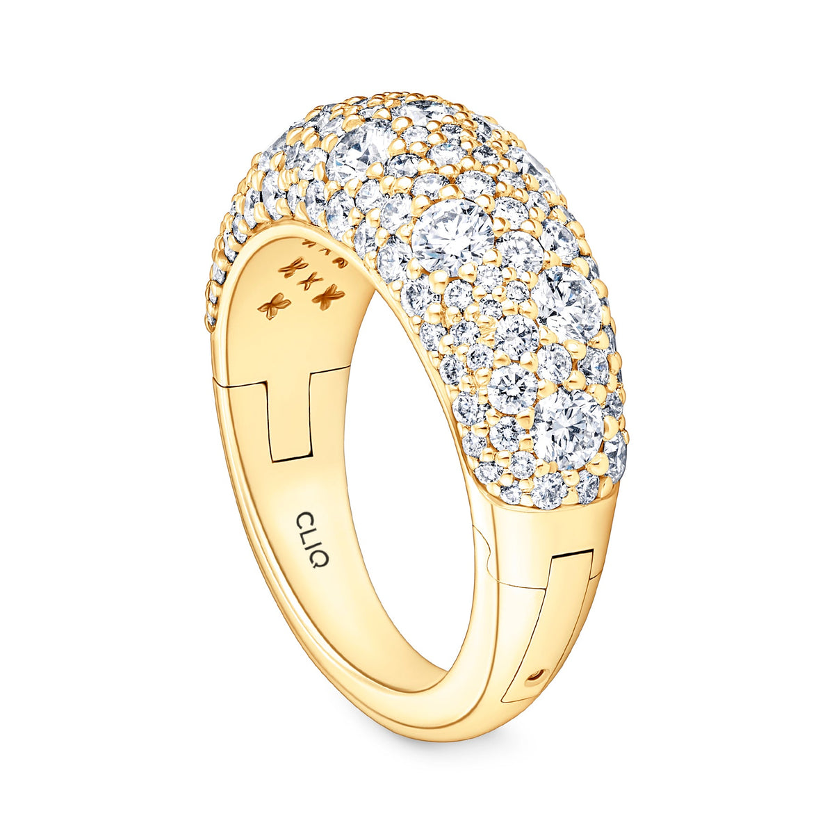 Verbier Domed Pave Diamond Band
