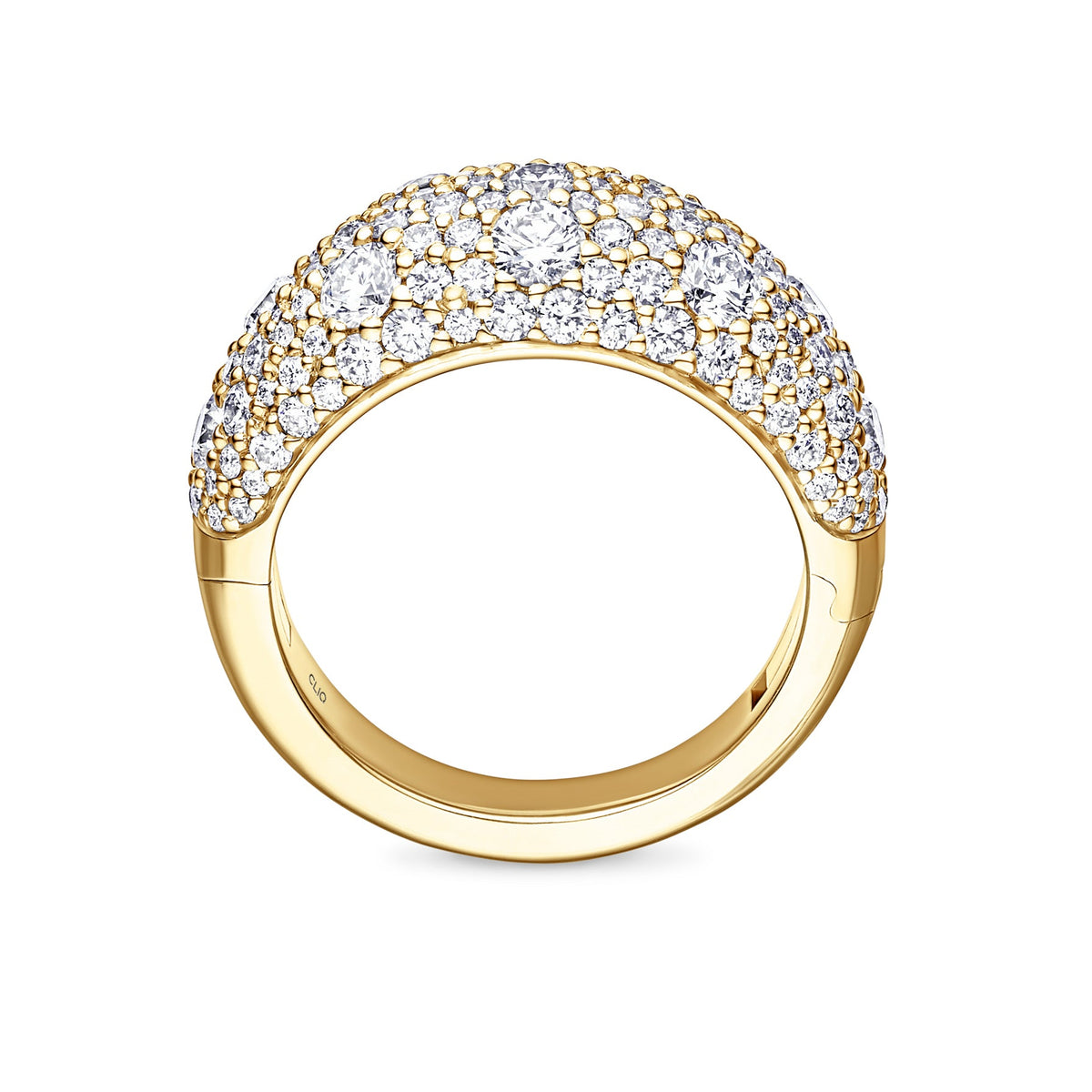 Verbier Domed Pave Diamond Band