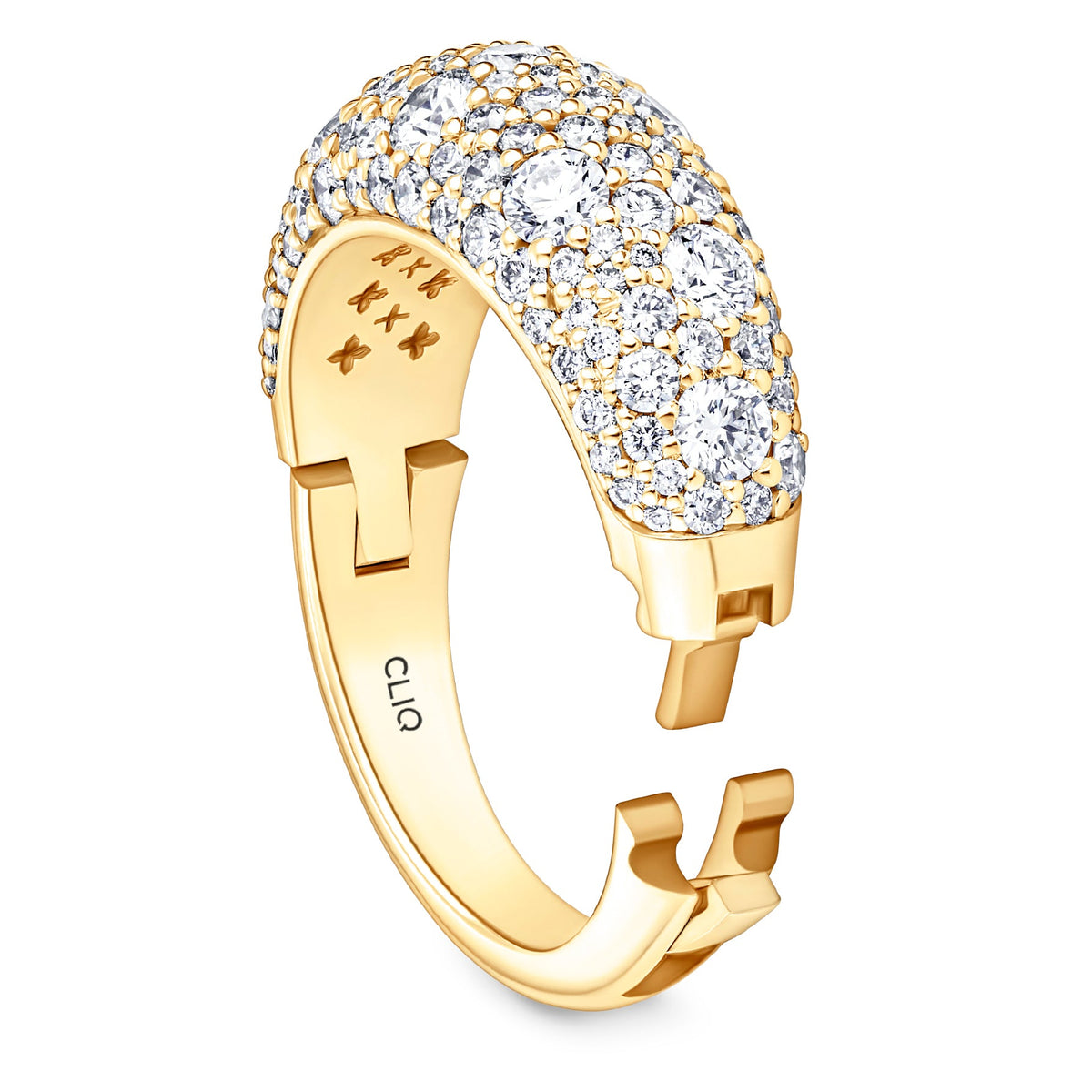 Verbier Domed Pave Diamond Band