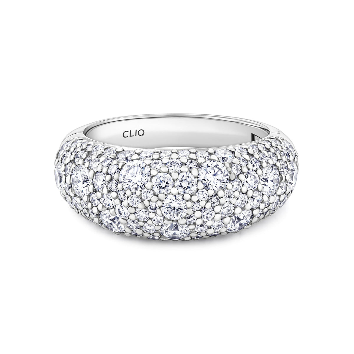 Verbier Domed Pave Diamond Band