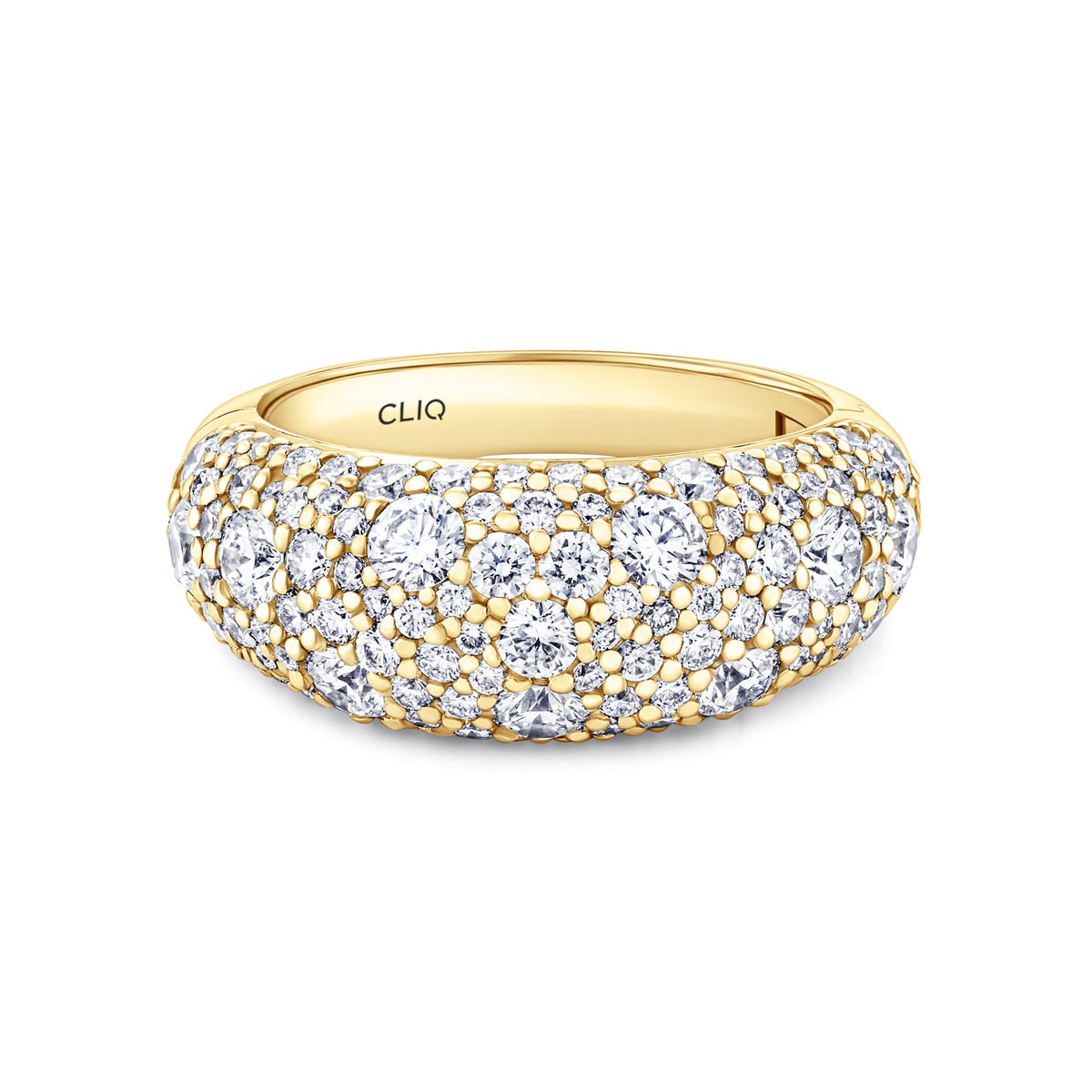 Verbier Domed Pave Diamond Band