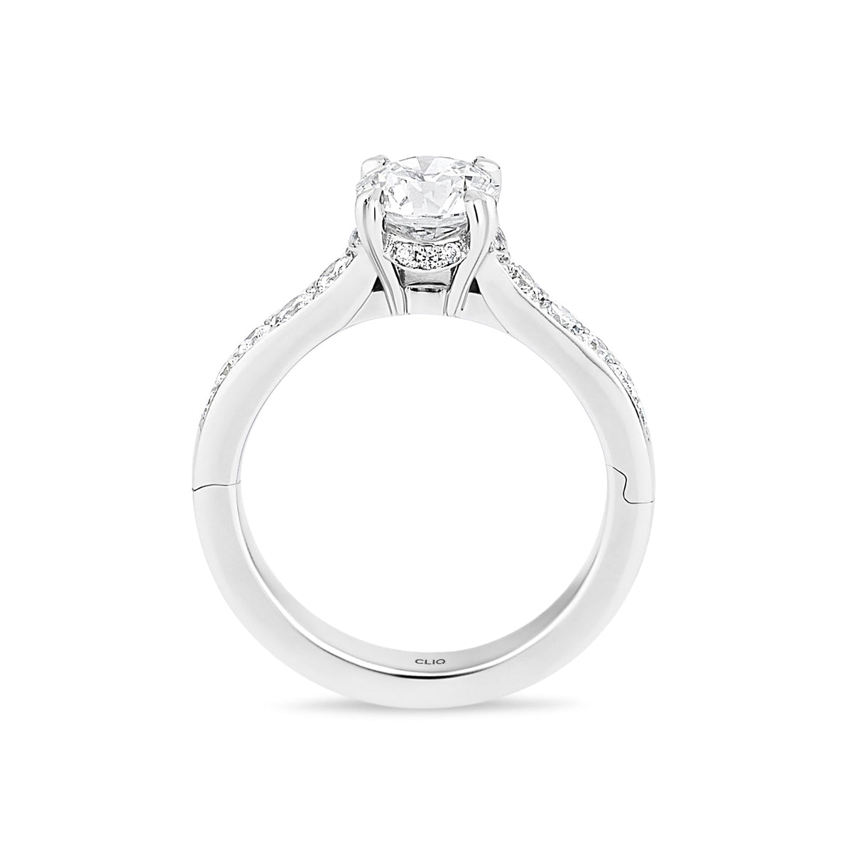 Rialto Solitaire Engagement Ring with Side Stones