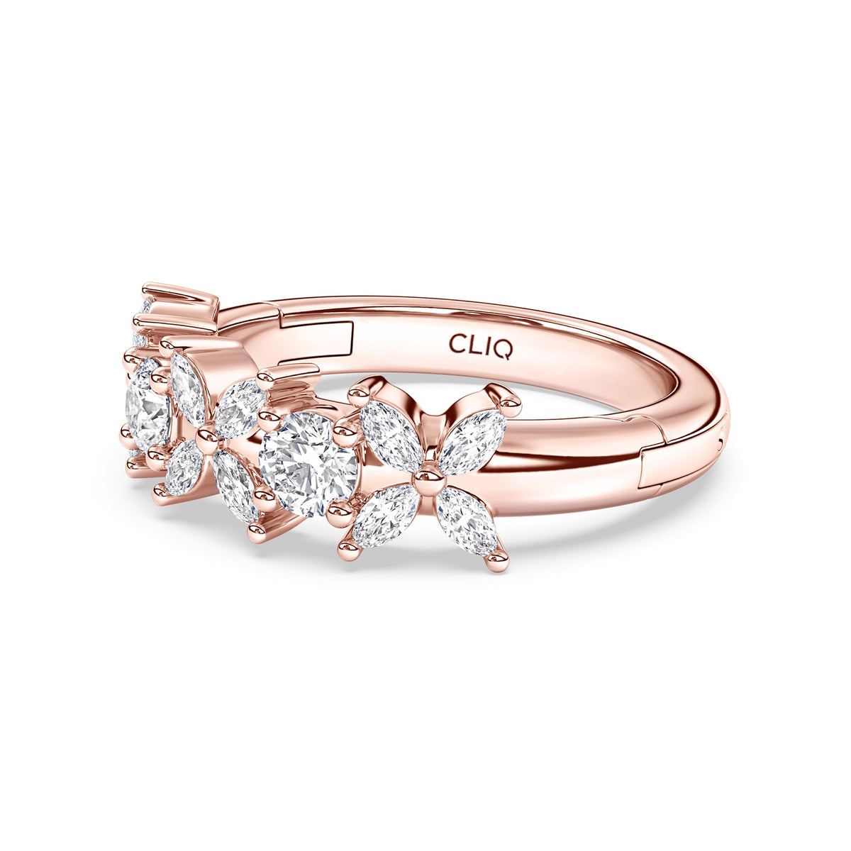 La Fleur Mixed Cut Diamond Band