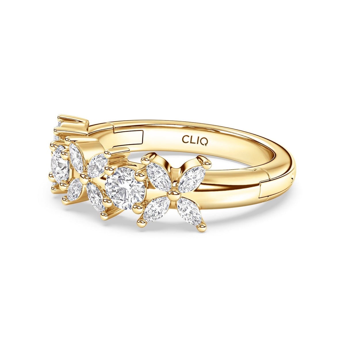 La Fleur Mixed Cut Diamond Band