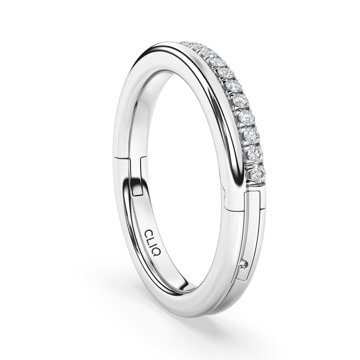 Duet Pave Diamond Double Band