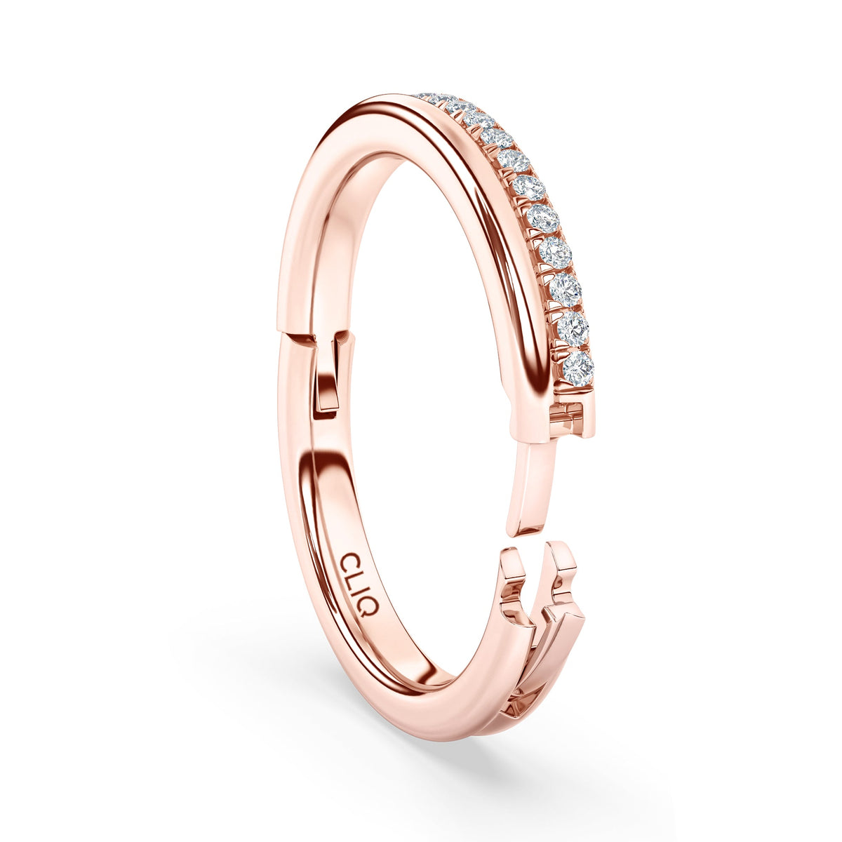 Duet Pave Diamond Double Band