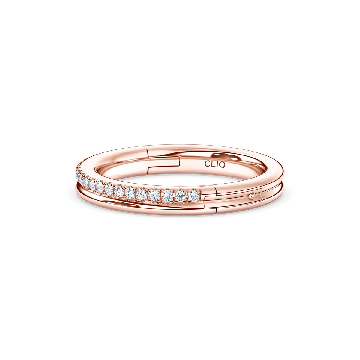 Duet Pave Diamond Double Band