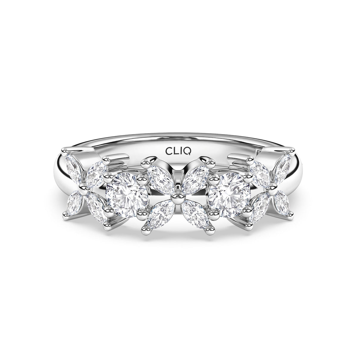 La Fleur Mixed Cut Diamond Band