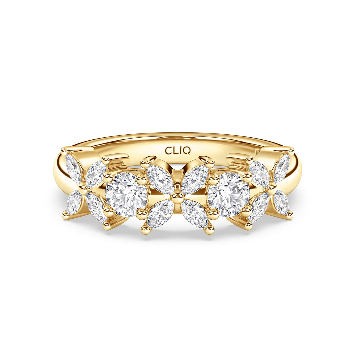 La Fleur Mixed Cut Diamond Band