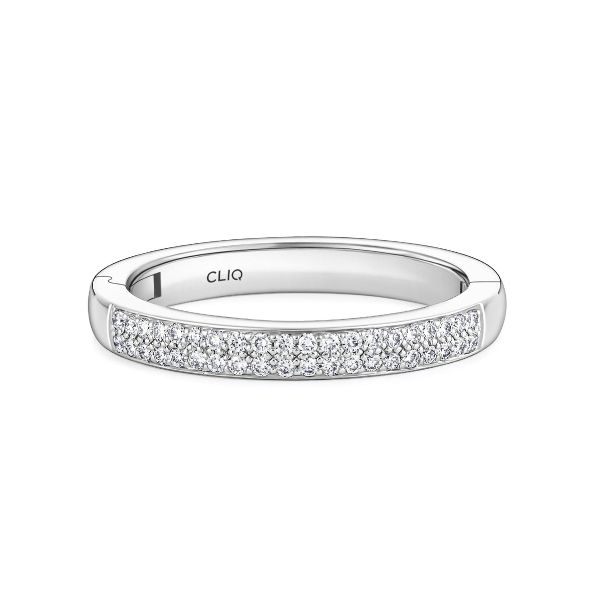 Bella Micro Pave Double Row Diamond Band