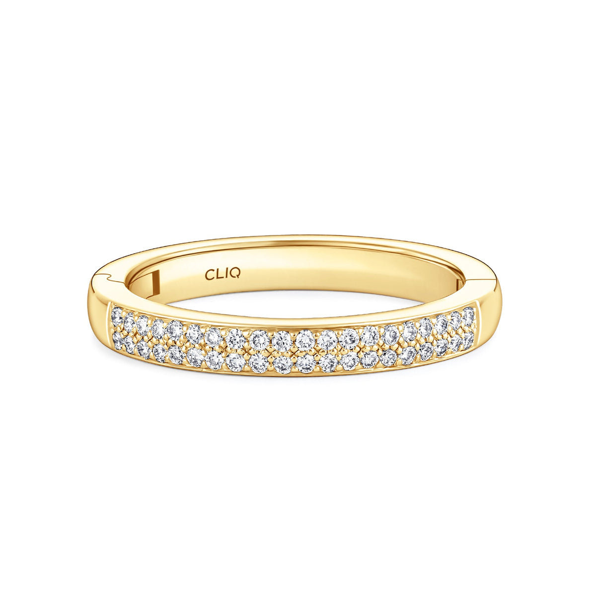 Bella Micro Pave Double Row Diamond Band