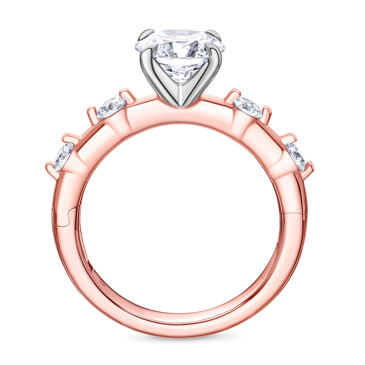 Asbury Engagement Ring with Side Stones