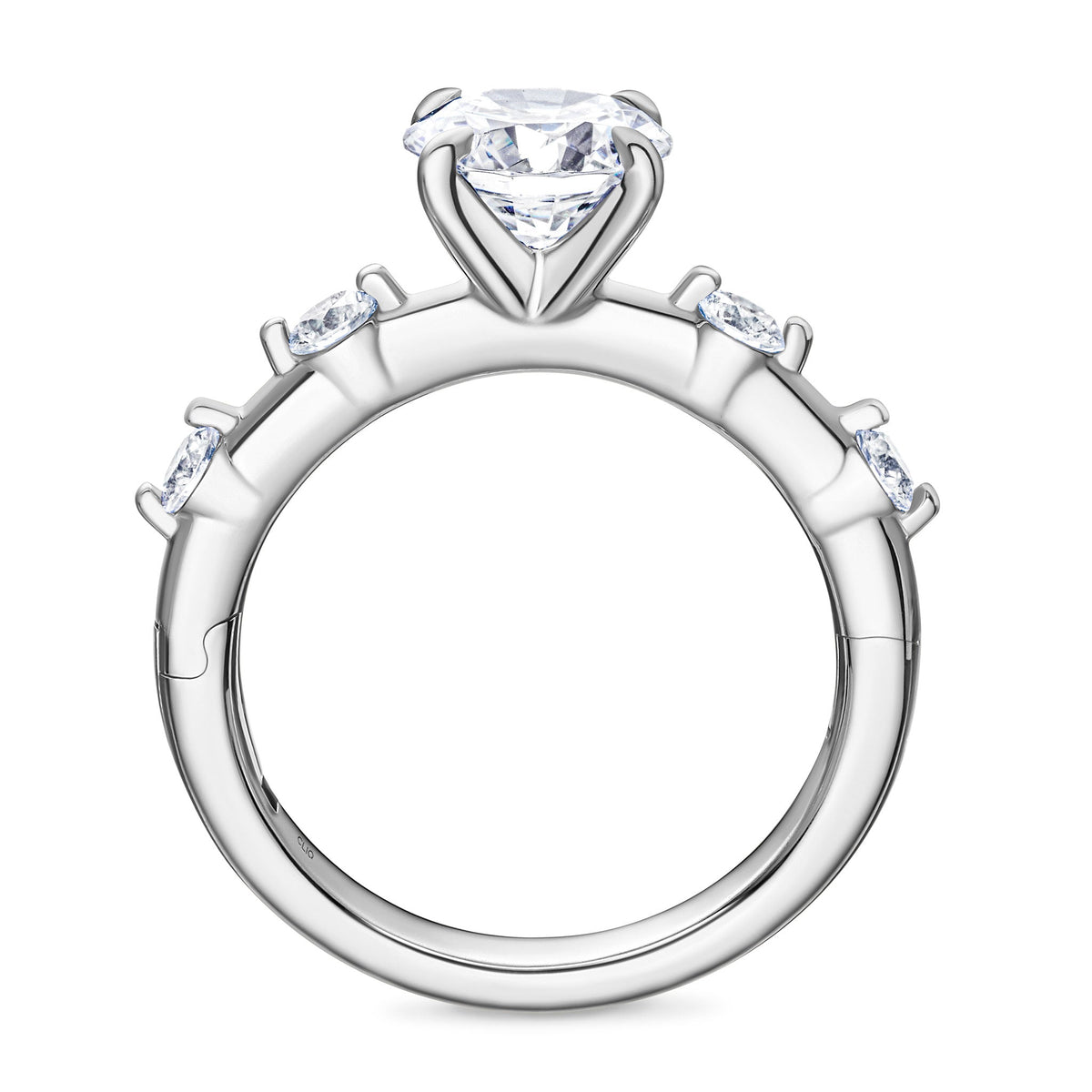 Asbury Engagement Ring with Side Stones