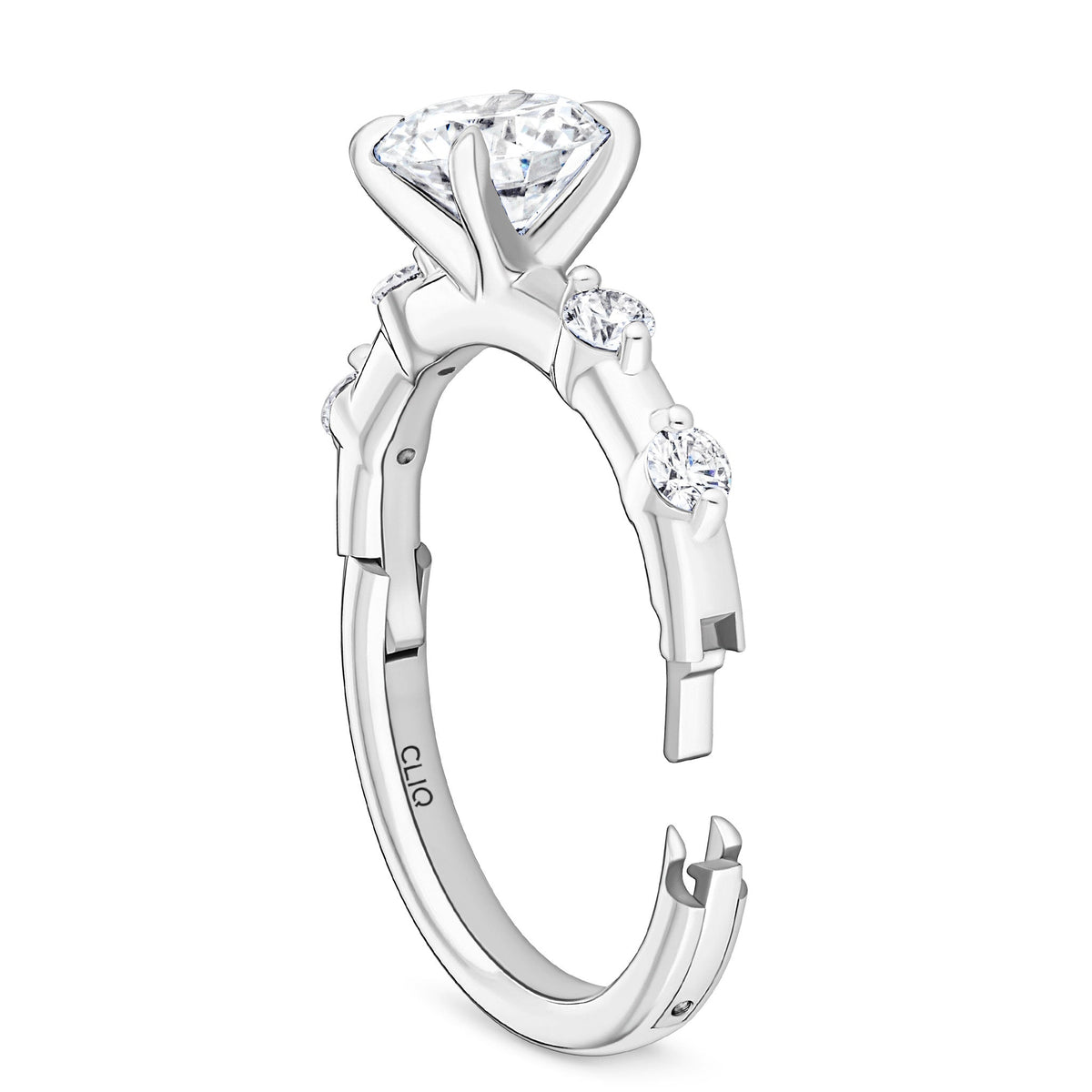 Asbury Engagement Ring with Side Stones