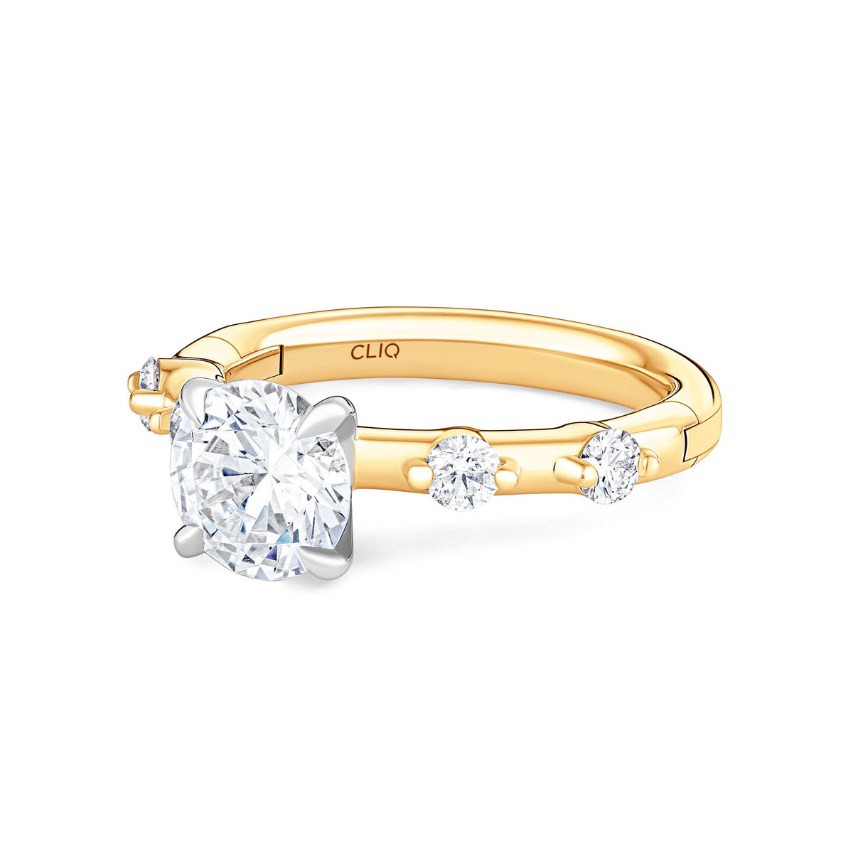 Asbury Engagement Ring with Side Stones