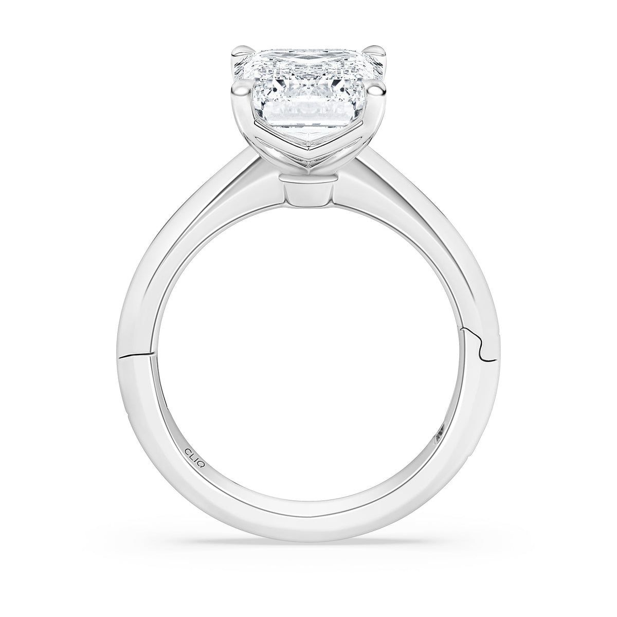 Crosby Emerald Cut Solitaire Engagement Ring