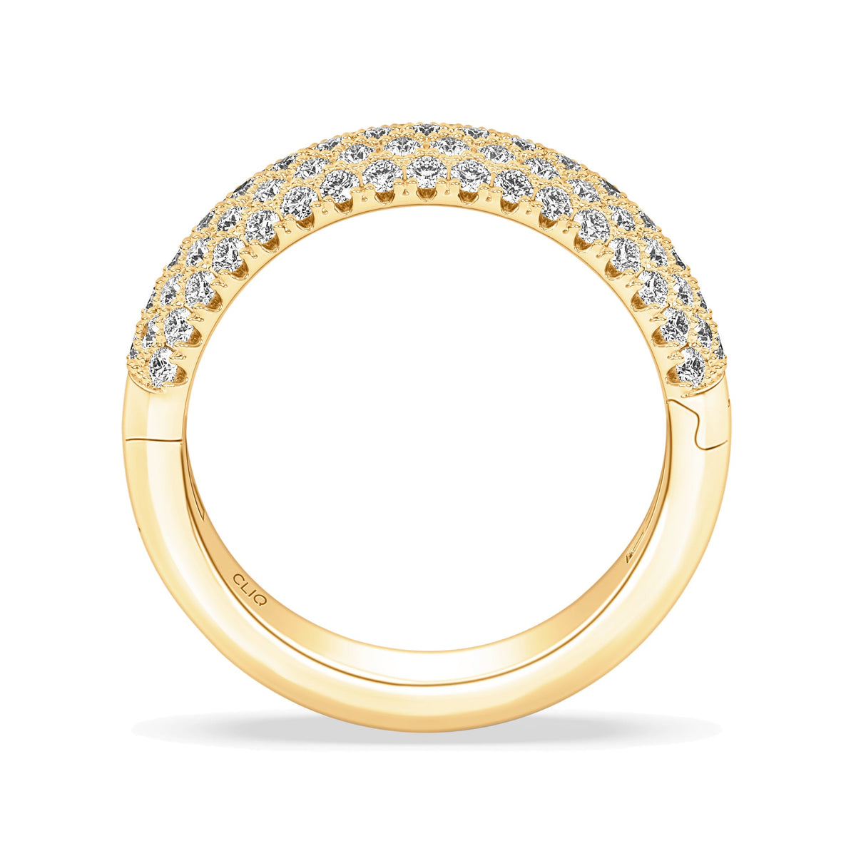 Hayden Rounded Pave Diamond Band, 7mm