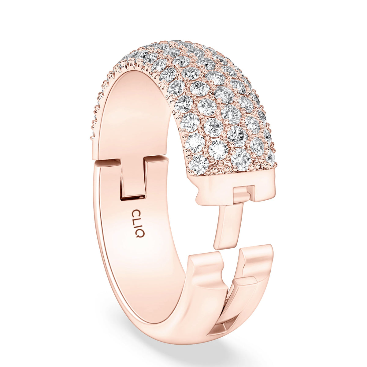 Hayden Rounded Pave Diamond Band, 7mm