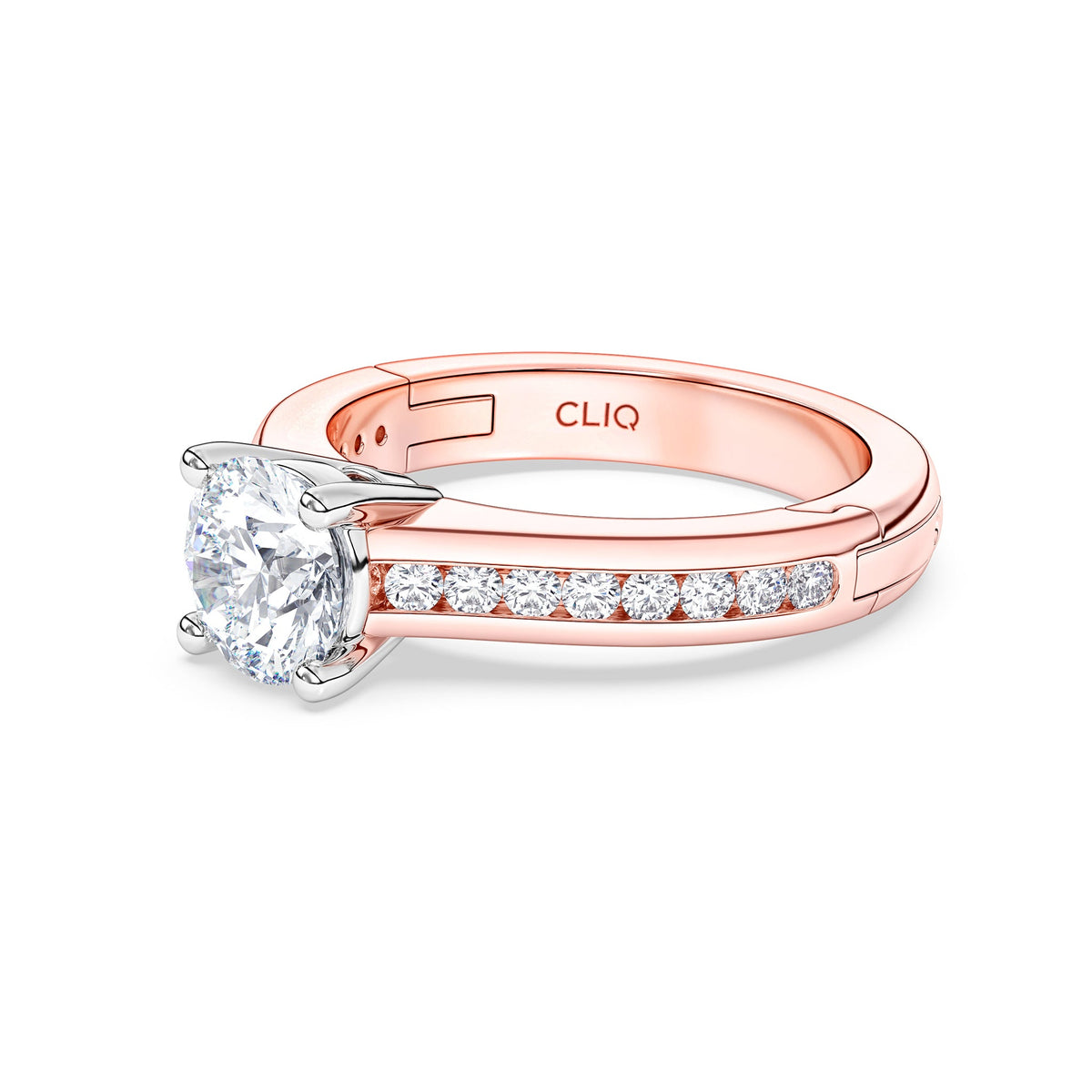 Kensington Solitaire Engagement Ring with Side Stones