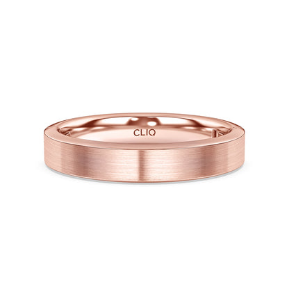 Flat Comfort Fit Band with Matte Finish, 4mm
