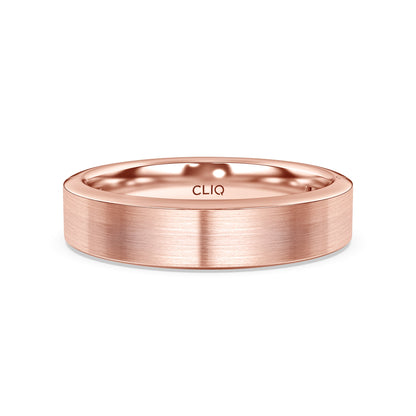 Flat Comfort Fit Band with Matte Finish, 5mm