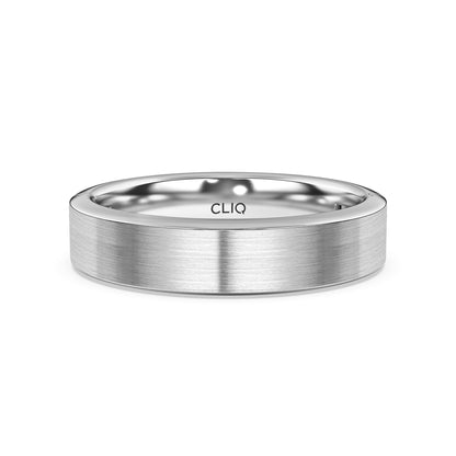 Flat Comfort Fit Band with Matte Finish, 5mm