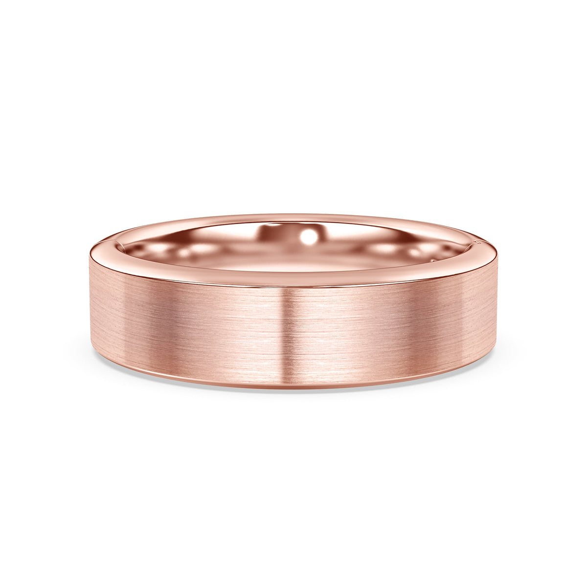 Flat Comfort Fit Band with Matte Finish, 6mm