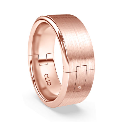 Flat Comfort Fit Band with Matte Finish, 8mm