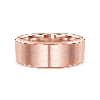 Flat Comfort Fit Band with Matte Finish, 8mm