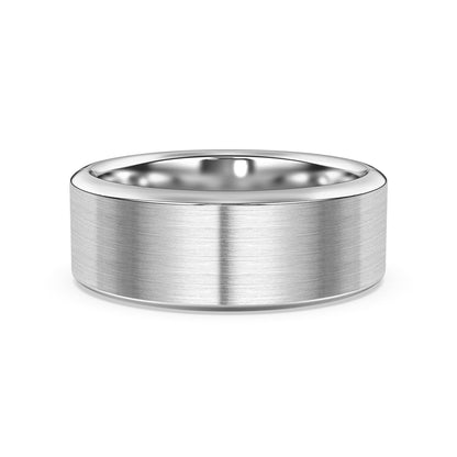 Flat Comfort Fit Band with Matte Finish, 8mm