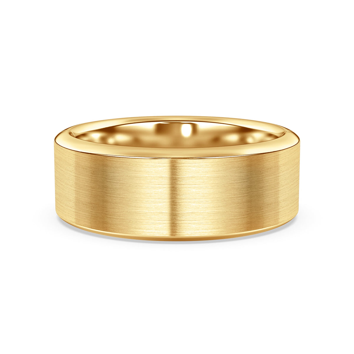 Flat Comfort Fit Band with Matte Finish, 8mm
