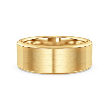 Flat Comfort Fit Band with Matte Finish, 8mm