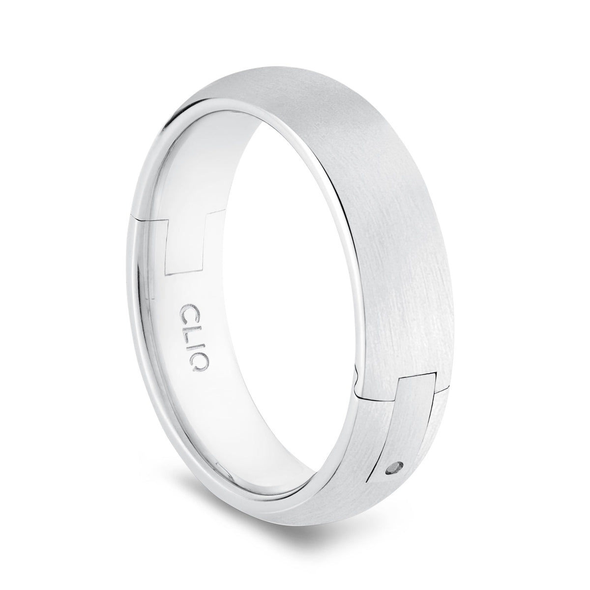 Rounded Comfort Fit Band with Matte Finish, 6mm
