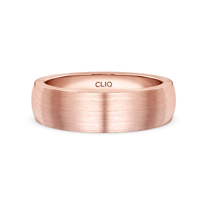 Classic Rounded Band with Matte Finish, 6mm