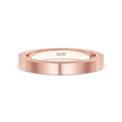 Classic Flat Profile Band with Matte Finish, 3mm