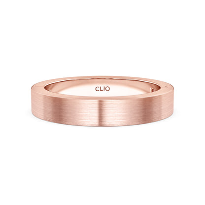 Classic Flat Profile Band with Matte Finish, 4mm
