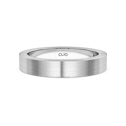 Classic Flat Profile Band with Matte Finish, 4mm