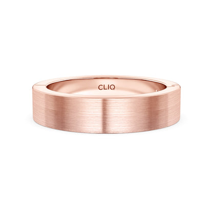 Classic Flat Profile Band with Matte Finish, 5mm