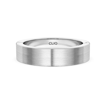 Classic Flat Profile Band with Matte Finish, 5mm