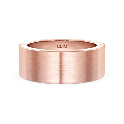Classic Flat Profile Band with Matte Finish, 8mm