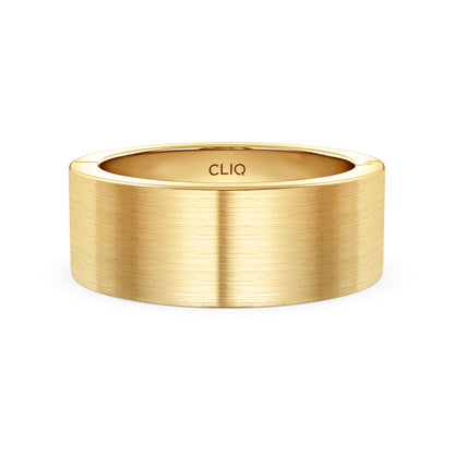 Classic Flat Profile Band with Matte Finish, 8mm
